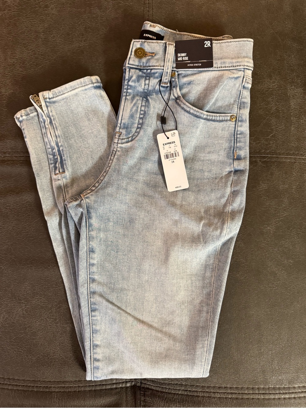 Express Light Wash Women’s Skinny Jeans - Light Blue